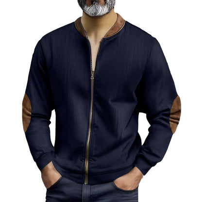 Herren Lederjacke Sportlich Modern mit Akzenten