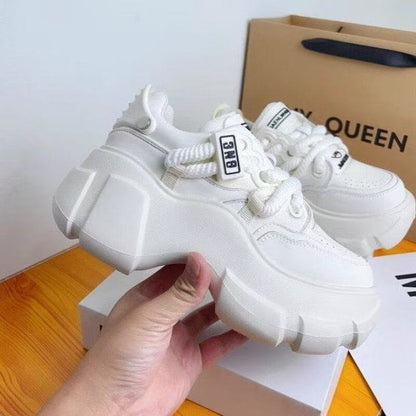 Damen Plateausneaker Hoch Modern Stylisch Sneaker Schuhe