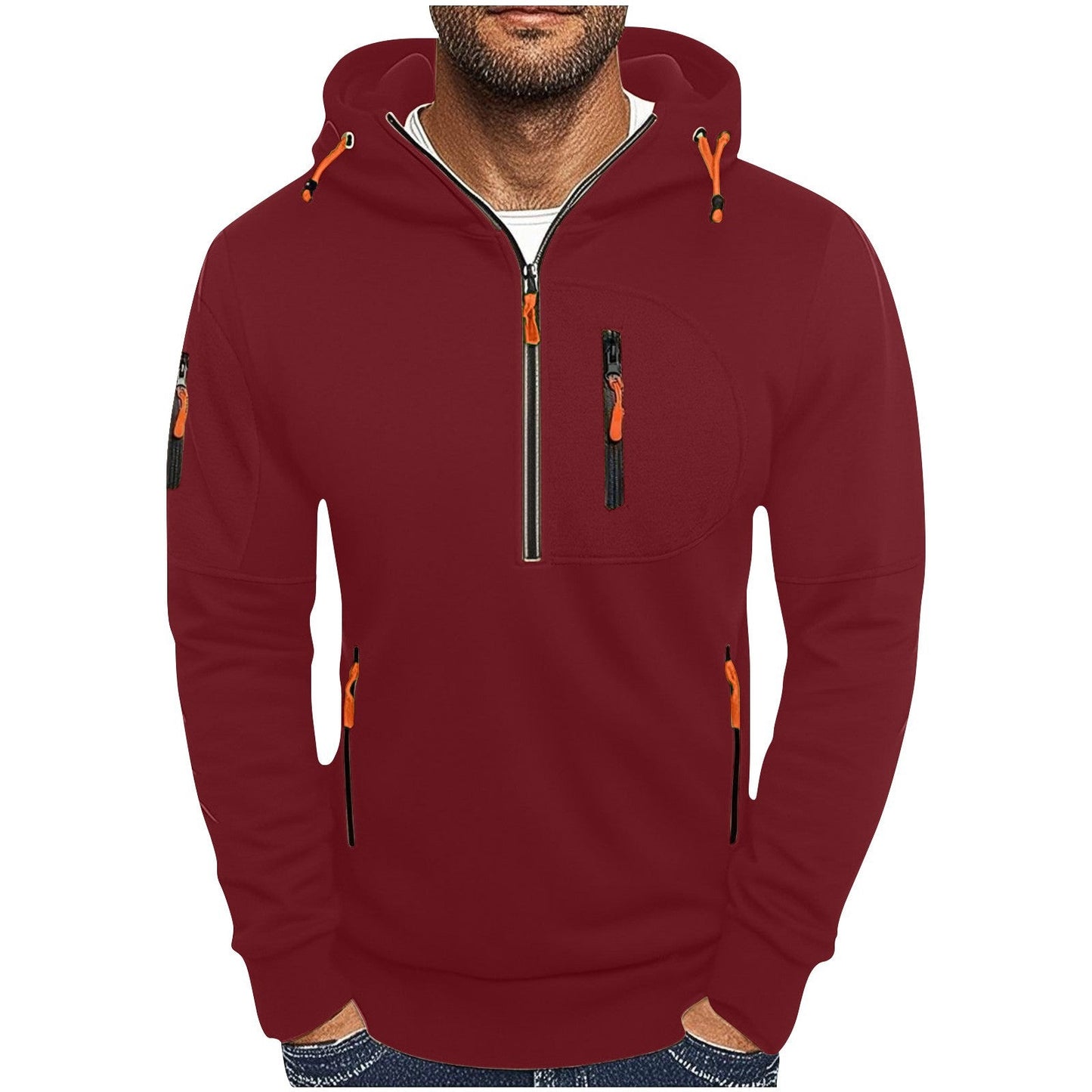 Herren Kapuzenjacke Wasserabweisend Funktionsjacke Modern