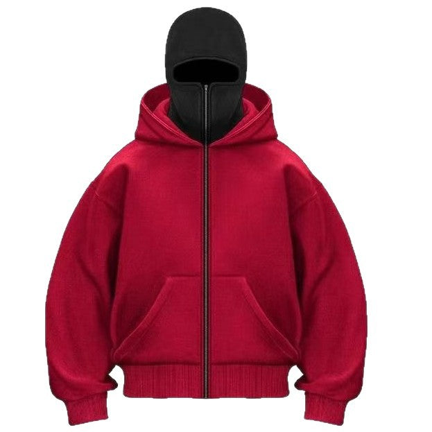 Herren Kapuzenpullover Großes Modell Reißverschluss Oversized