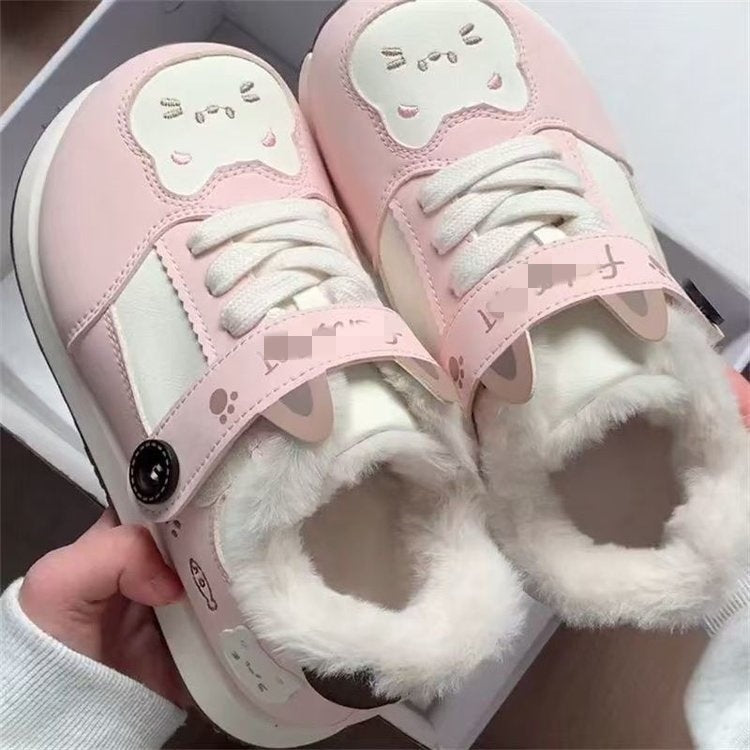 Damen Sneaker Warmfutter Schuhe Tiermotive Frauen