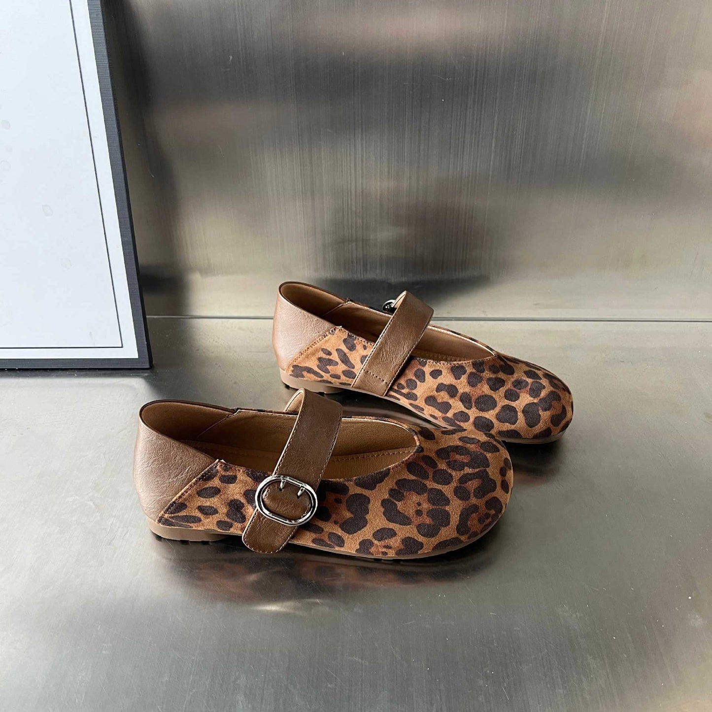 Damen Mokassins Velours Elegant Riemen Schuhe