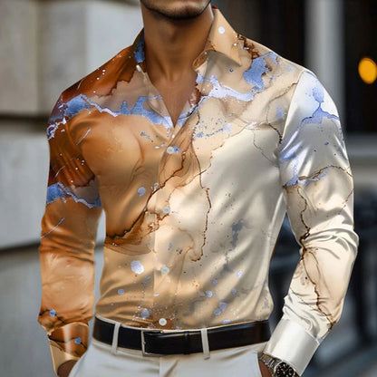 Herren Hemd Aquarell Design Modern Berlin Style