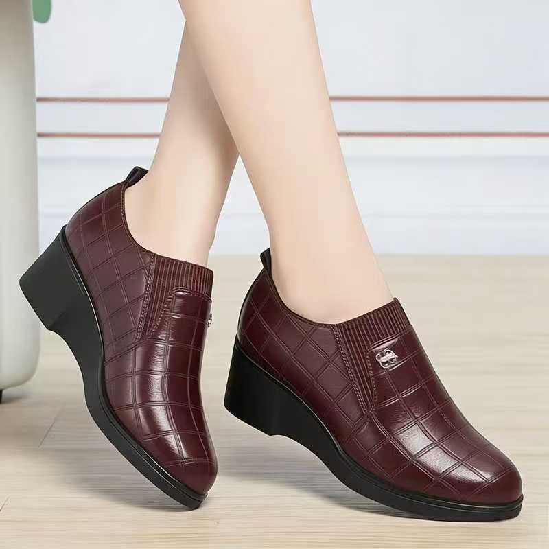 Damen Stiefeletten Wedge Komfortabel Elegant Elastisch