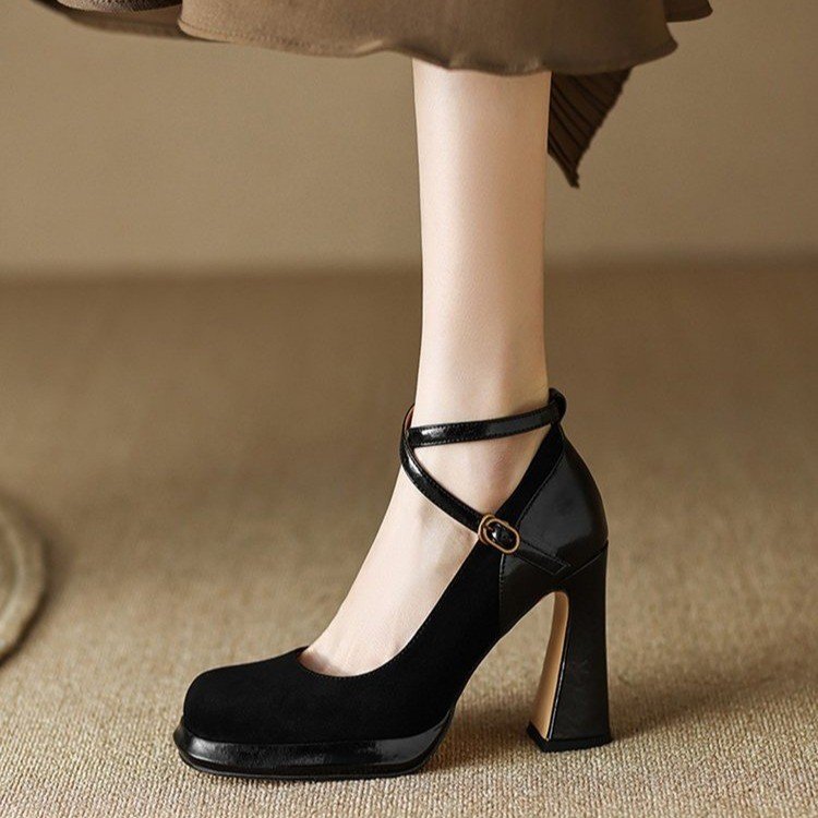 Damen Pumps Hochzeitsschuhe Luxus Blockabsatz Elegант - BerlinGlamour