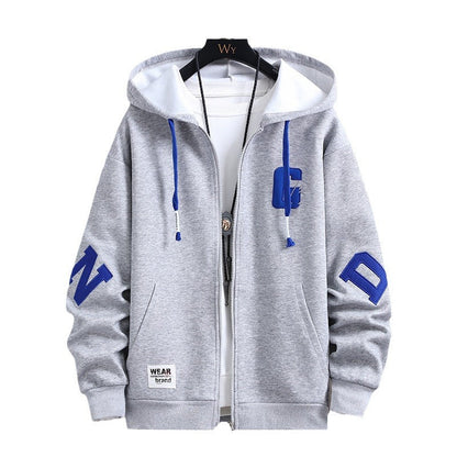 Herren Kapuzenpullover Sportlich Modern Grau