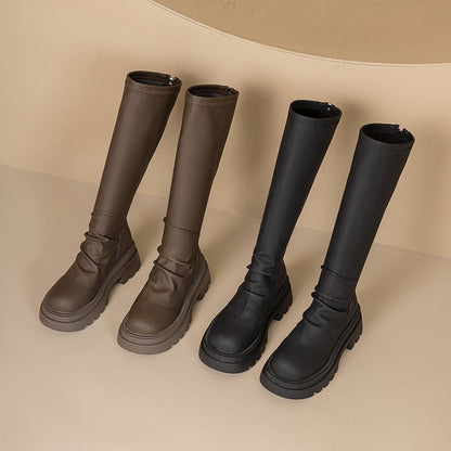 Damen Gummistiefel Rutschfest Elastisch Hoch
