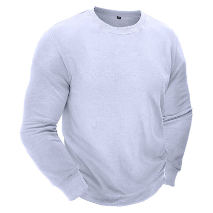 Bequemes Herren Sweatshirt Rundhals Grau Casual