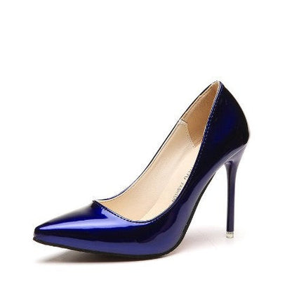 Damen Pumps Hochglanz Schmal Elegant Komfort