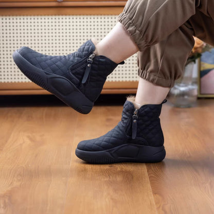 Damen Winterstiefel Gefüttert Warm mit Reißverschluss