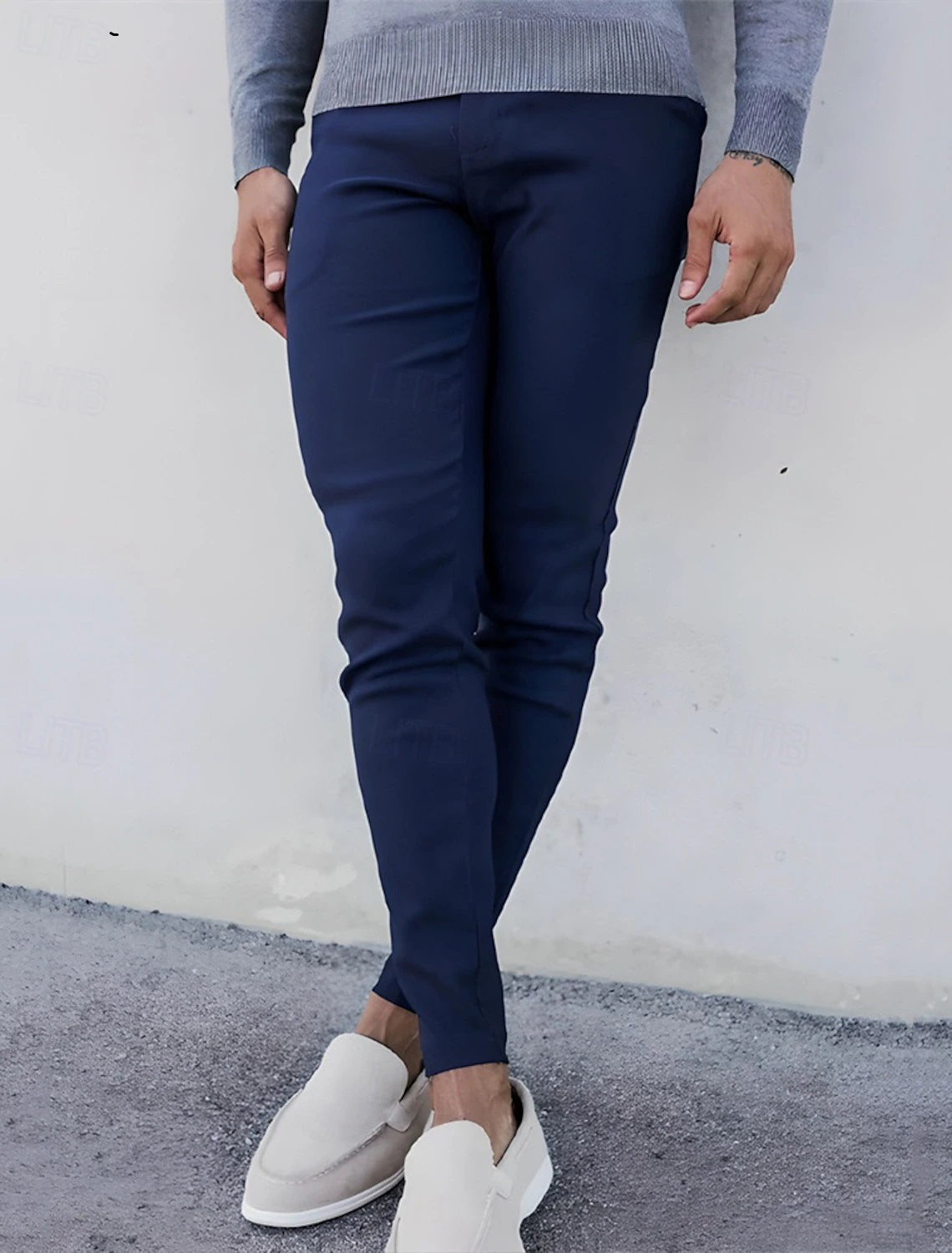 Herren Slim Fit Hose Stretch Modern Elegant