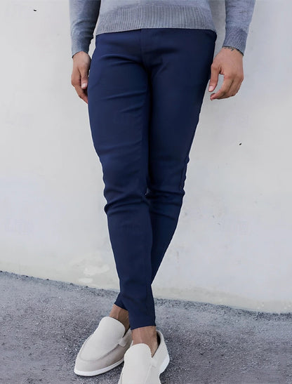 Herren Slim Fit Hose Stretch Modern Elegant
