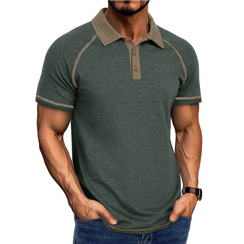 Herren Polo-Shirt Raglan-Schnitt Modern Sportlich