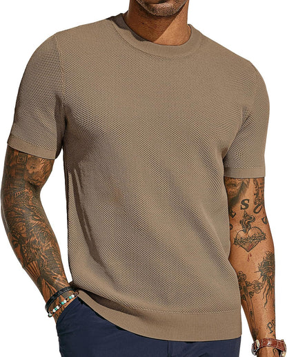 Herren T-Shirt Atmungsaktiv Netz-Top Sportlich