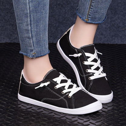 Damen Sneaker Bequem Canvas Atmungsaktiv - BerlinGlamour