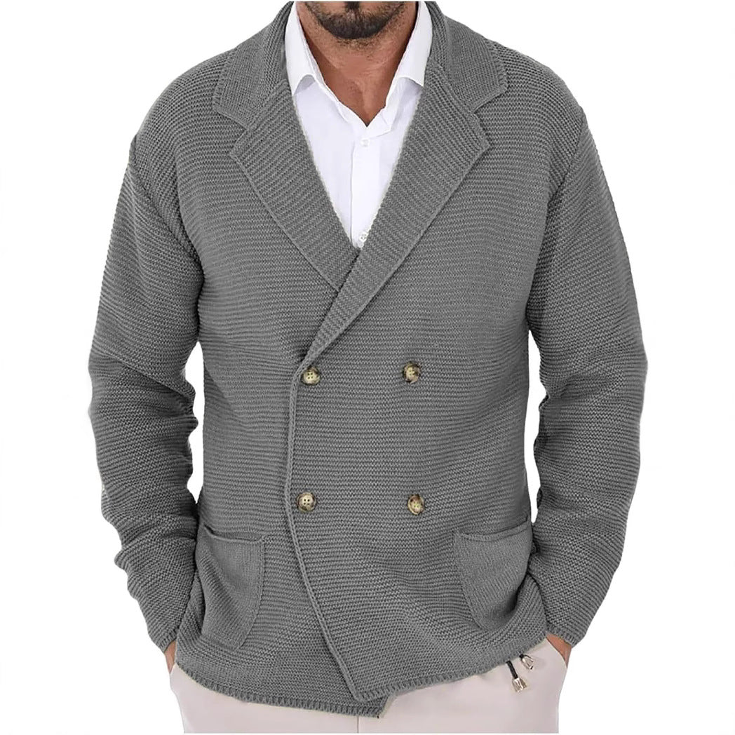 Herren Strickjacke Mit Schalkragen Modern Knöpfe - BerlinGlamour