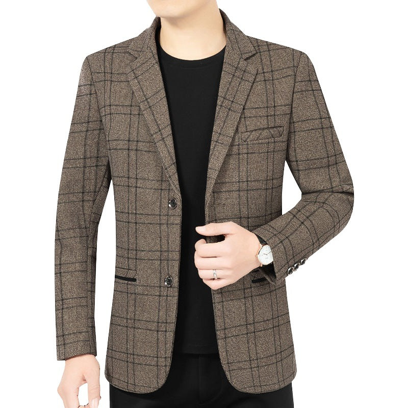 Herren Blazer Kariert Modern Slim Fit
