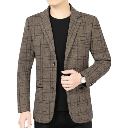 Herren Blazer Kariert Modern Slim Fit