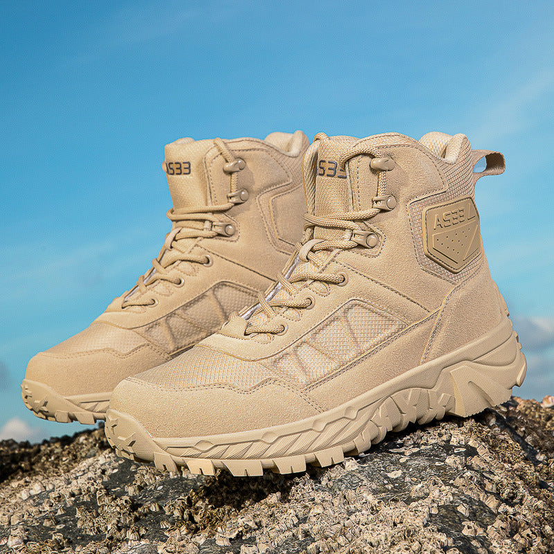 Herren Outdoor-Stiefel Rutschfest Knöchelschutz Wanderschuhe - BerlinGlamour