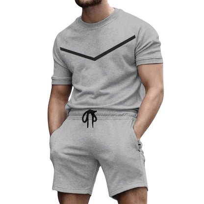 Herren Sportanzug Set Shorts Oberteil Laufbekleidung