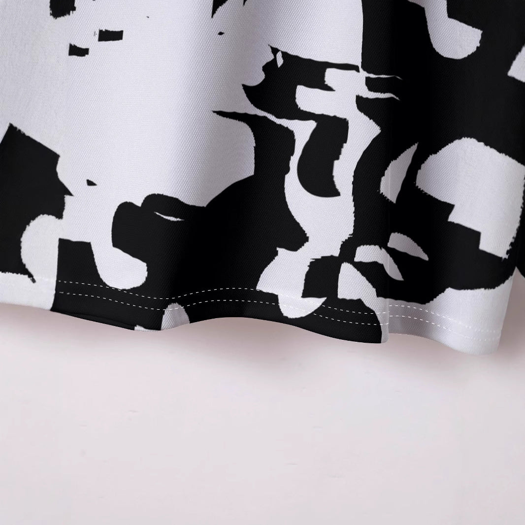 Herren Poloshirt Camouflage Design Kontrast Modern