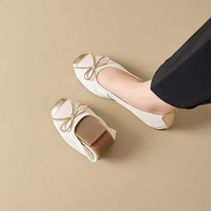 Damen Ballerinas Elegante Schleifen Detail Luxus Qualität