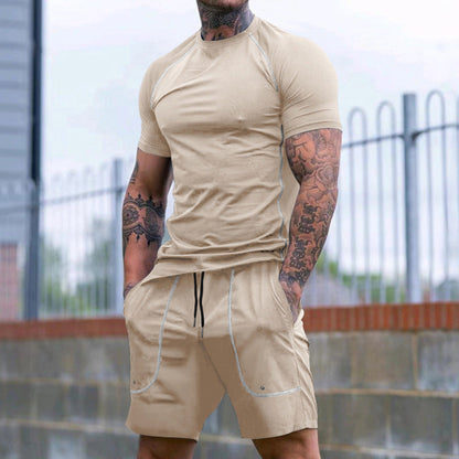 Herren Sport Set Kurzarmshirt und Shorts Funktionsshirt Athletisch