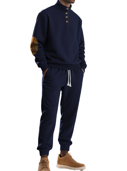 Herren Strickanzug Modern mit Kragen Warm