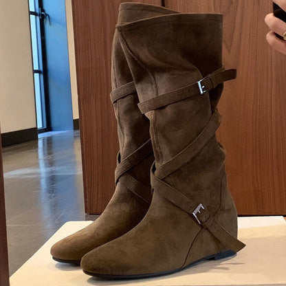Damen Stiefel Elegante Mit Verstellbarem Riemen Komfortabel - BerlinGlamour