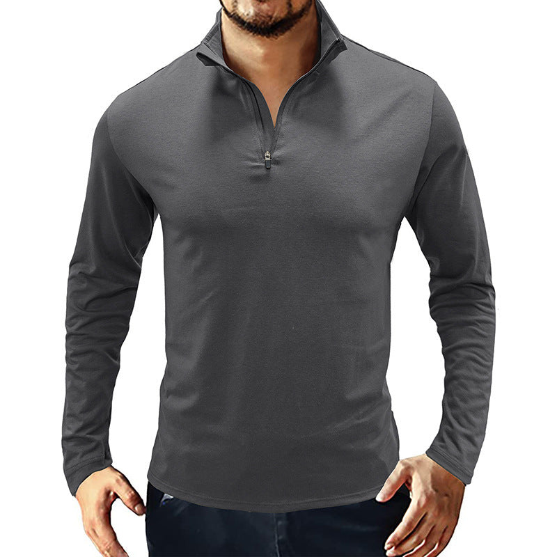 Herren Funktionsshirt mit Kragen und Reißverschluss Sportlich