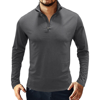 Herren Funktionsshirt mit Kragen und Reißverschluss Sportlich