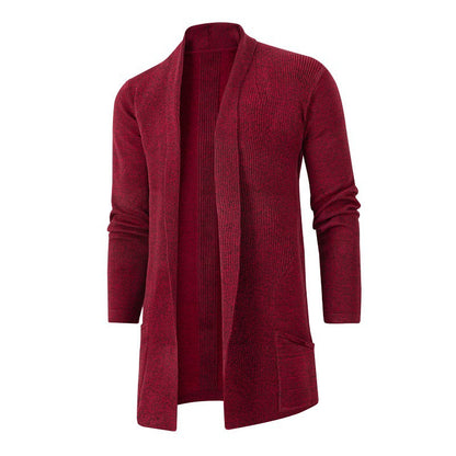 Herren Strickjacke Offener Schnitt Mit Taschen Modern