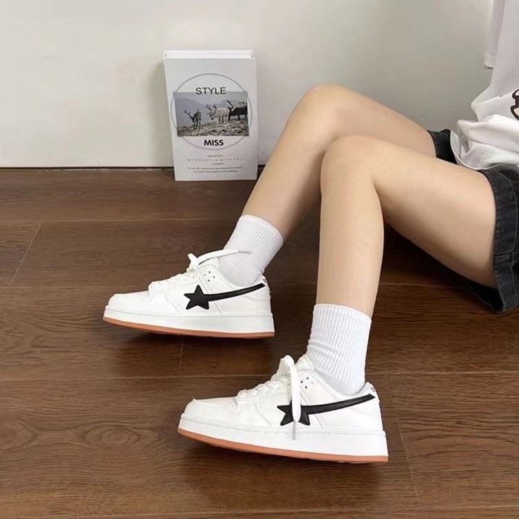 Damen Sneaker Sportlich Atmungsaktiv Schwarz Weiß
