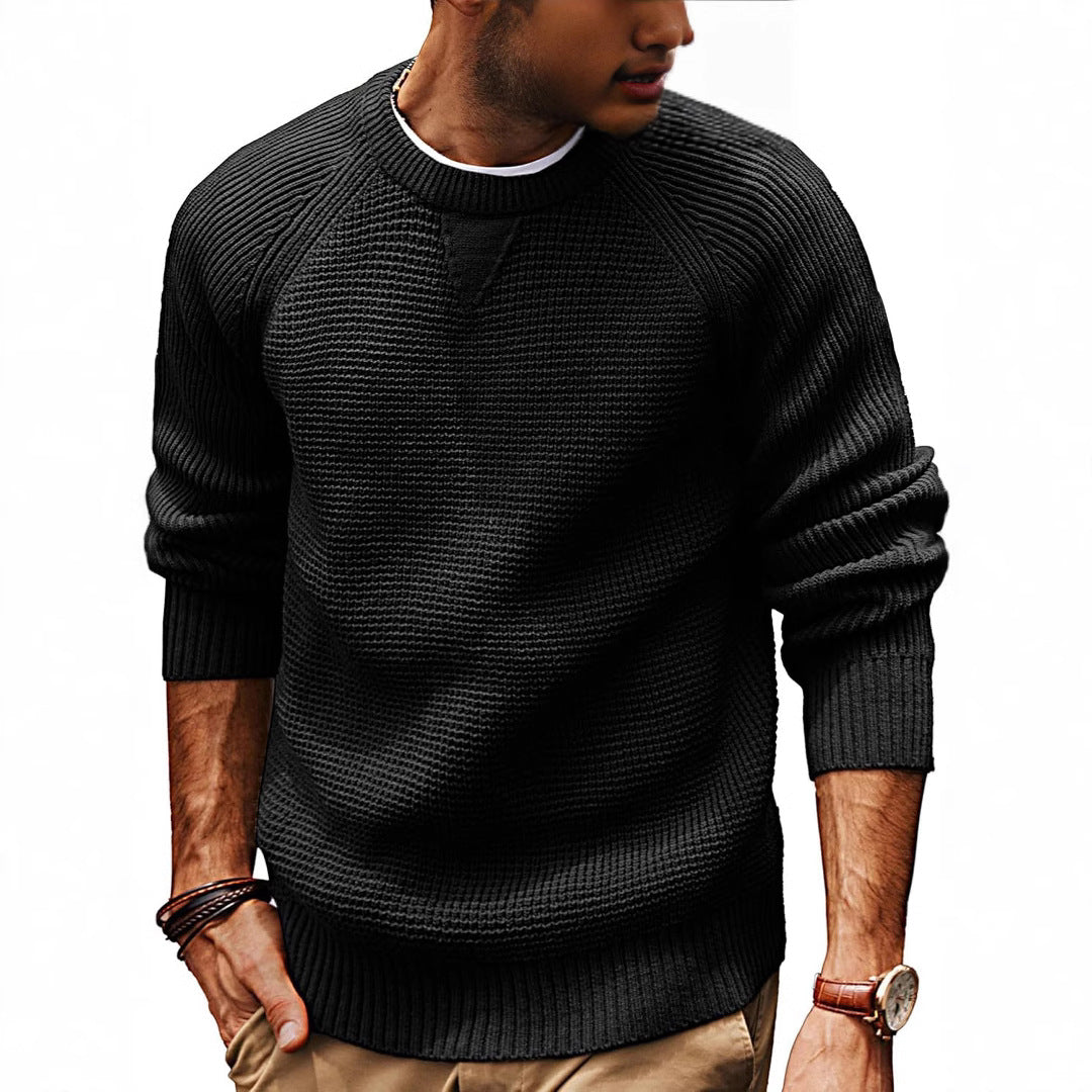 Herren Strickpullover Lässig Rundhals Modern
