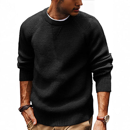 Herren Strickpullover Lässig Rundhals Modern