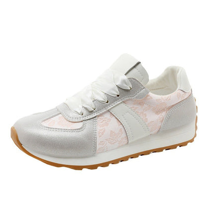 Damen Sneaker Sportlich Glänzend Atmungsaktiv - BerlinGlamour
