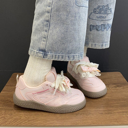 Damen Sneaker mit Blumenapplikationen Atmungsaktiv Trendy
