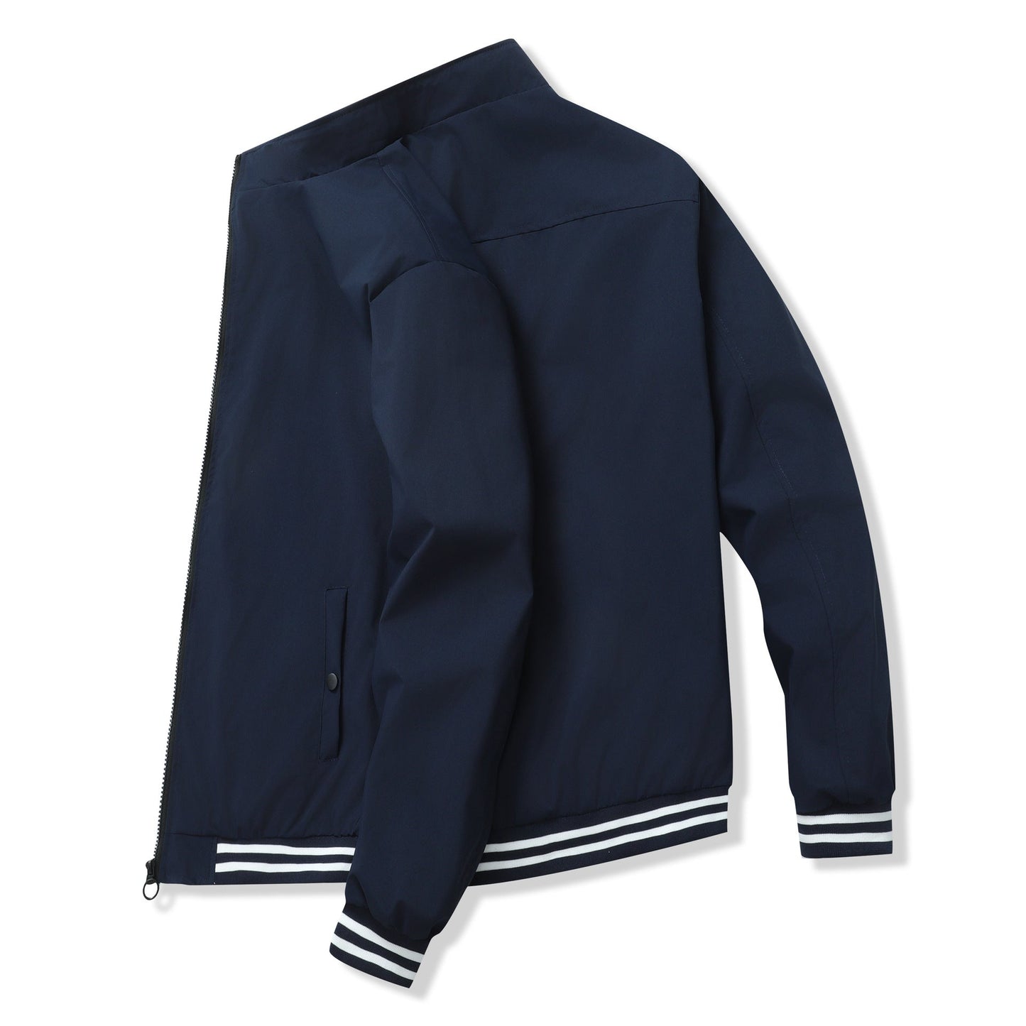 Herren Sportjacke Modern Freizeitjacke Schwarz