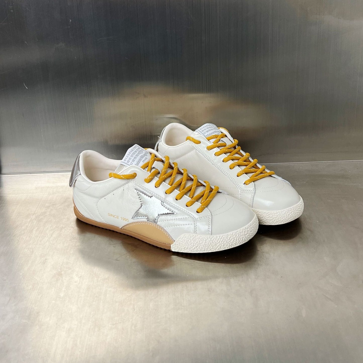Damen Sneaker Sportlich Elegante Stern Design