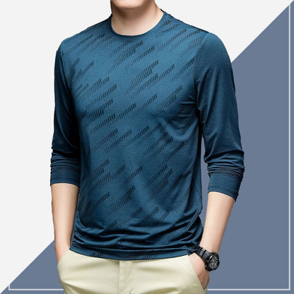 Herren Langarmshirt Atmungsaktiv Sportlich Modern