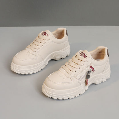 Damen Sneaker Chunky Rutschfest mit Reißverschluss