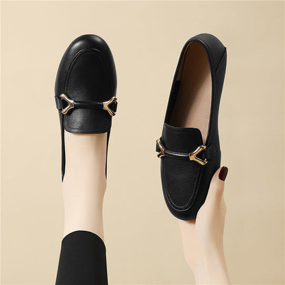 Damen Mokassins Elegante Schnalle Schuhe Modern - BerlinGlamour
