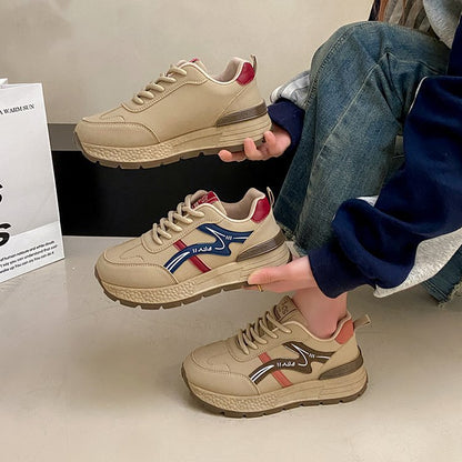 Damen Sneaker Dicksohlige Laufschuhe Mit Fußbett Technologie