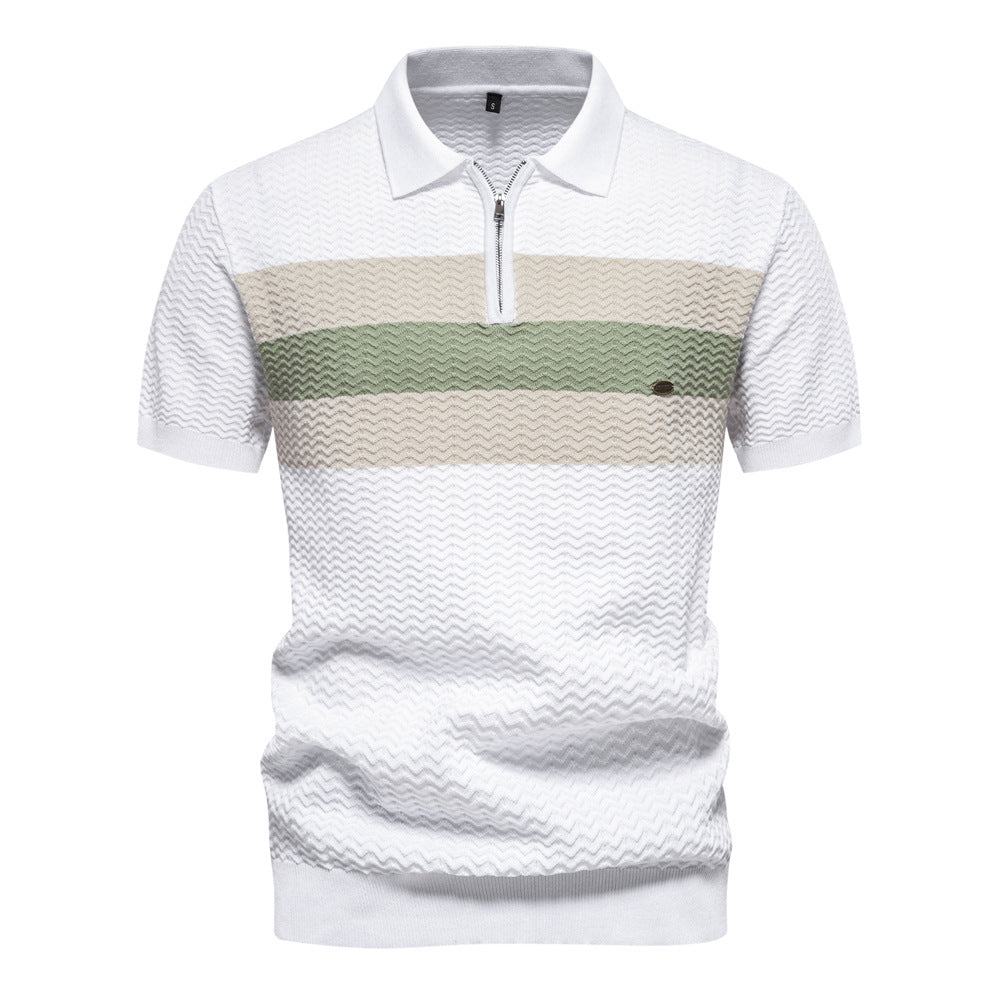 Herren Polo-Shirt Modern Strukturmuster Berlin Style