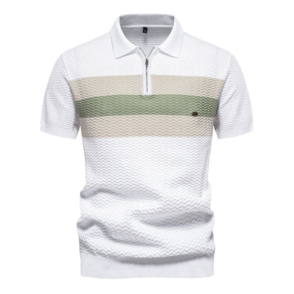 Herren Polo-Shirt Modern Strukturmuster Berlin Style