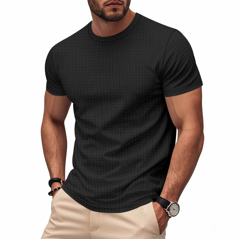 Herren T-Shirt Kurzarm Atmungsaktiv mit Struktur-Design