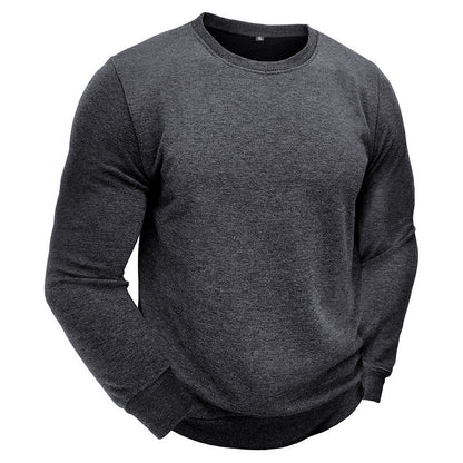 Bequemes Herren Sweatshirt Rundhals Grau Casual
