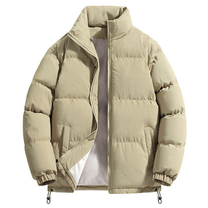 Isolierte Herrenjacke Mit Hochem Kragen Wärme Winterjacke