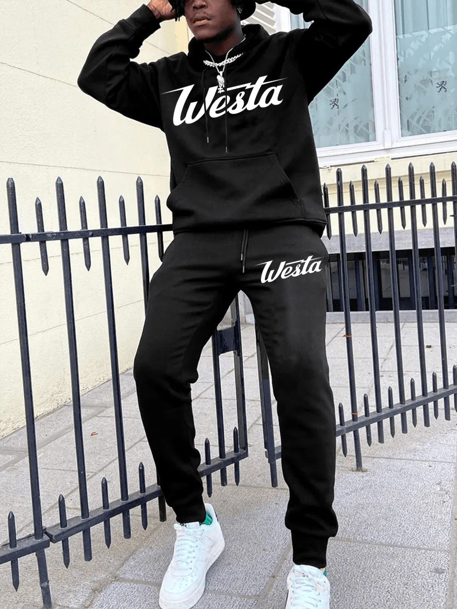 Herren Jogginganzug Set mit Logo Hoodie Freizeit Outfit - BerlinGlamour