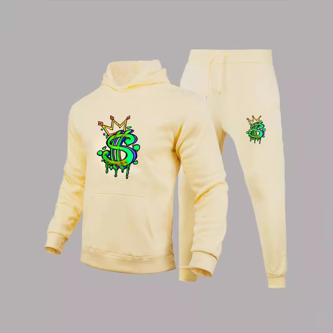 Herren Jogginganzug mit Kapuze und kreativem Motiv